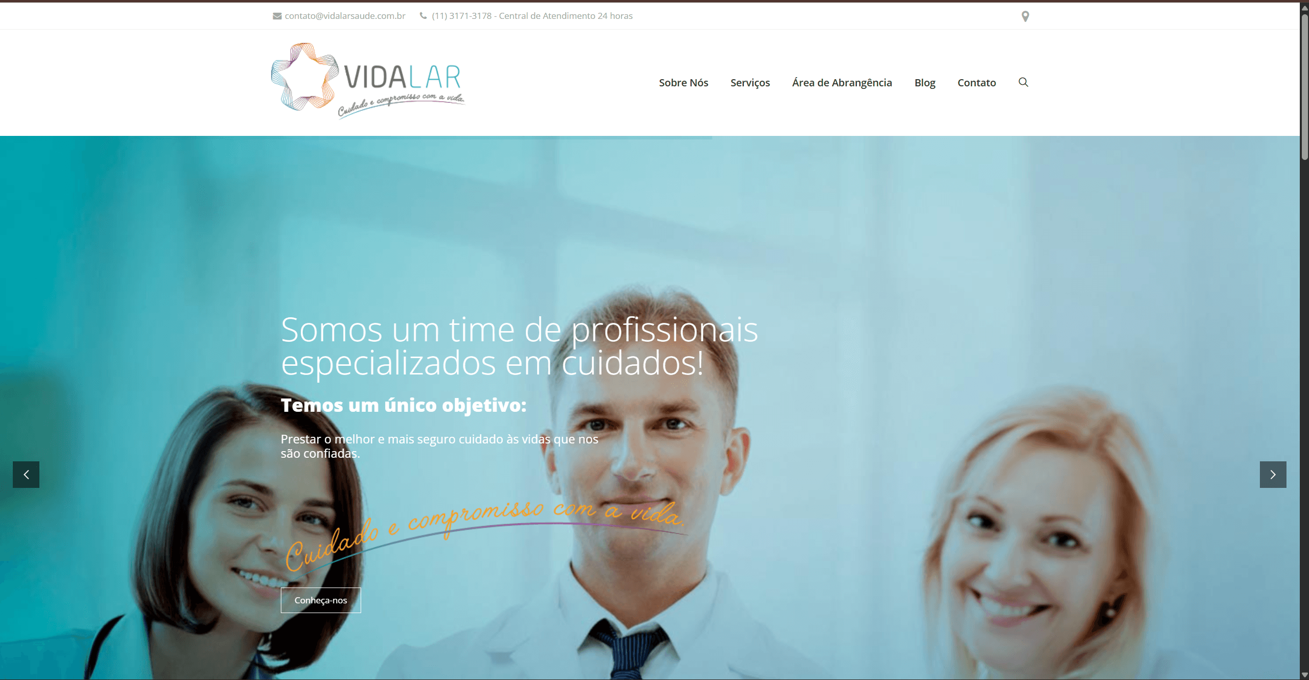Vida Lar - antes do redesign